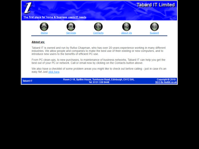 Tabard IT 2011 website