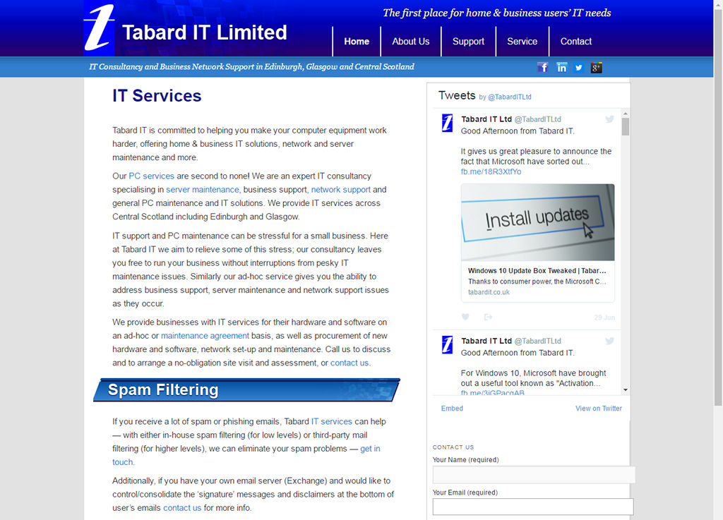 Tabard IT 2014 Website